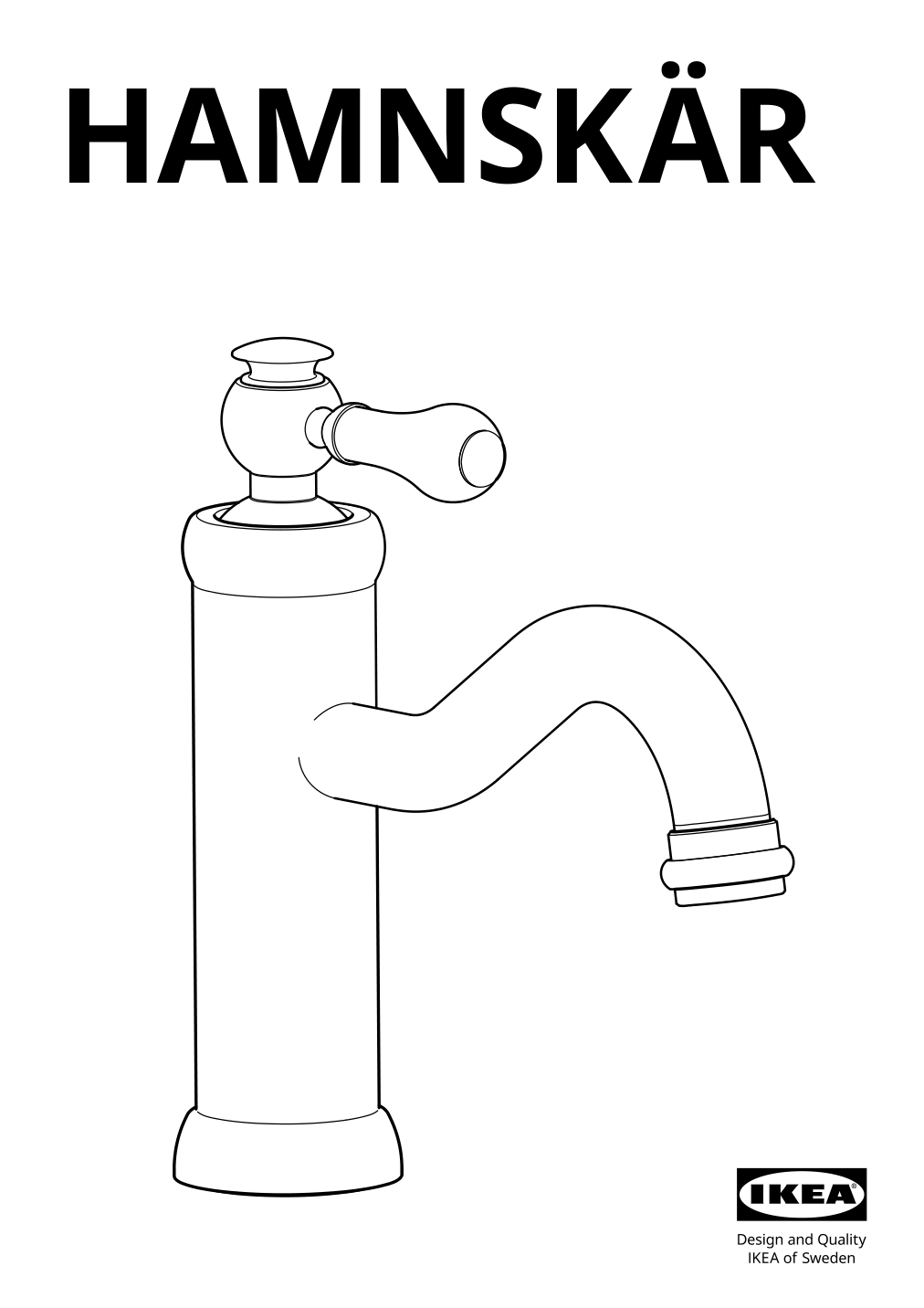 Assembly instructions for IKEA Hamnskaer bath faucet with strainer black | Page 1 - IKEA HAMNSKÄR bath faucet with strainer 103.472.13