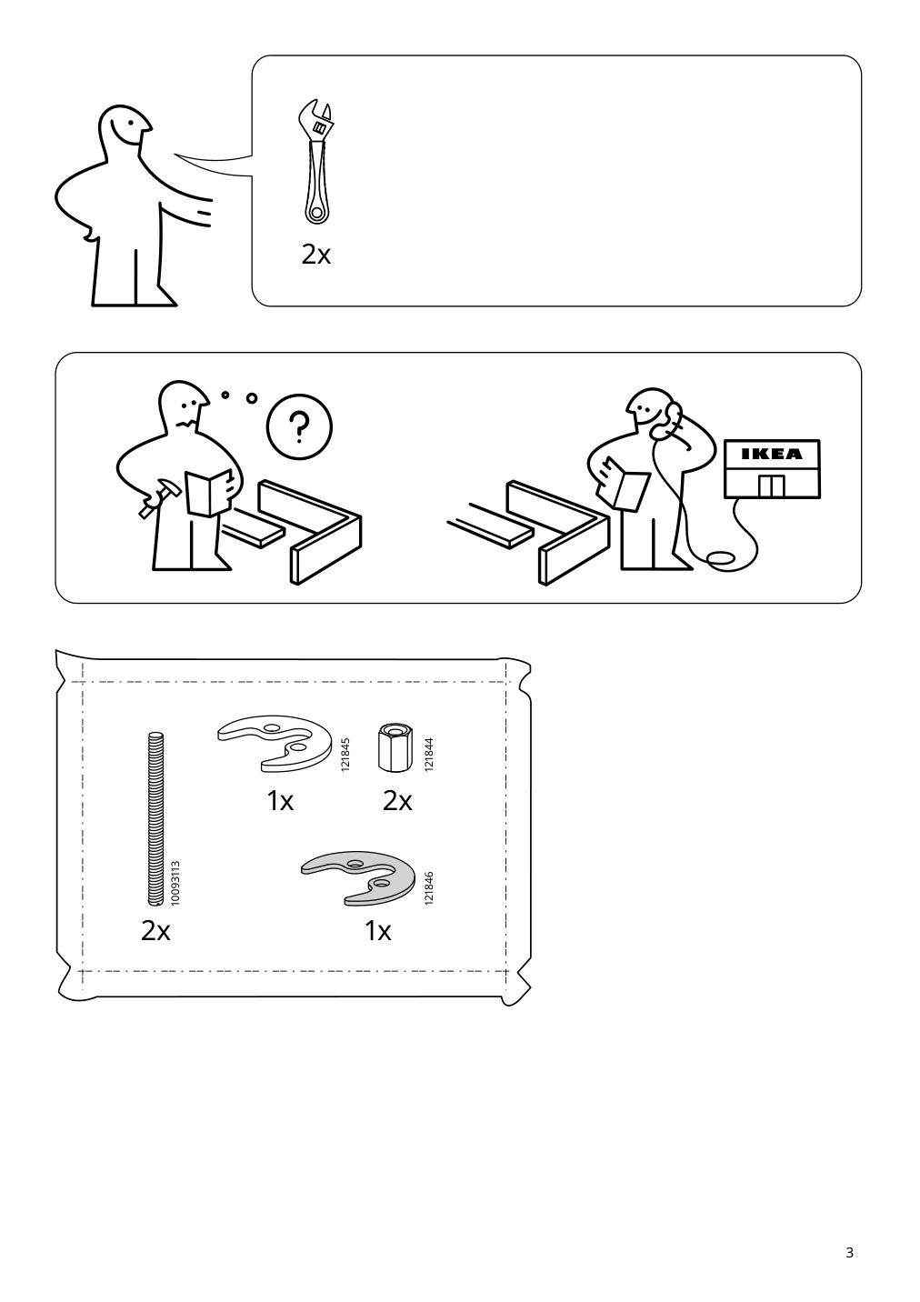 Assembly instructions for IKEA Hamnskaer bath faucet with strainer chrome plated | Page 3 - IKEA GODMORGON / RÄTTVIKEN sink cabinet with 2 drawers 392.933.61