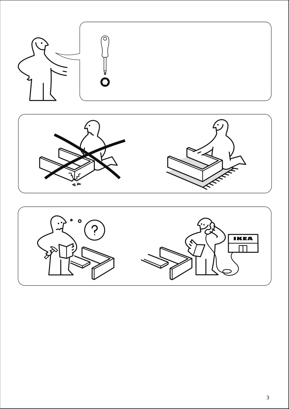 Assembly instructions for IKEA Hansolle bar stool black brown | Page 3 - IKEA HANSOLLE bar stool 904.496.08