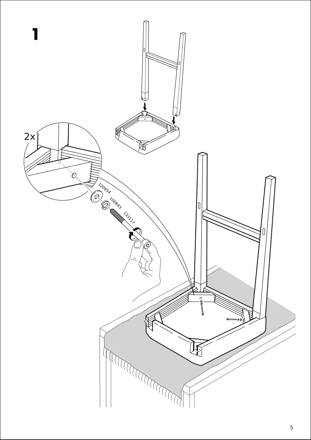 Assembly instructions for IKEA Hansolle bar stool black brown | Page 5 - IKEA HANSOLLE bar stool 904.496.08