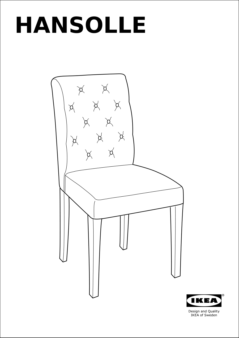 Assembly instructions for IKEA Hansolle chair black brown | Page 1 - IKEA HANSOLLE chair 104.496.07