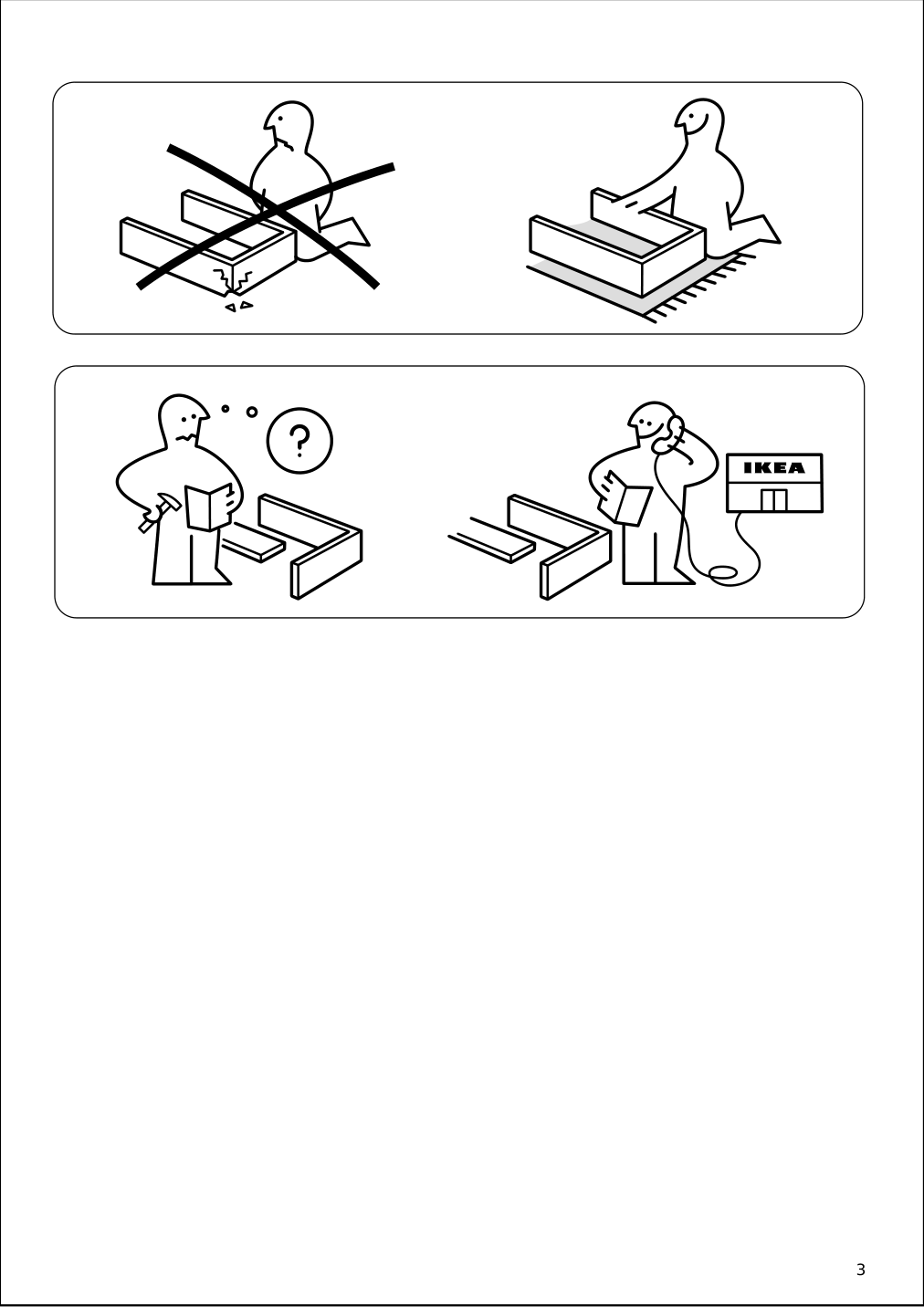 Assembly instructions for IKEA Hansolle chair black brown | Page 3 - IKEA HANSOLLE chair 104.496.07