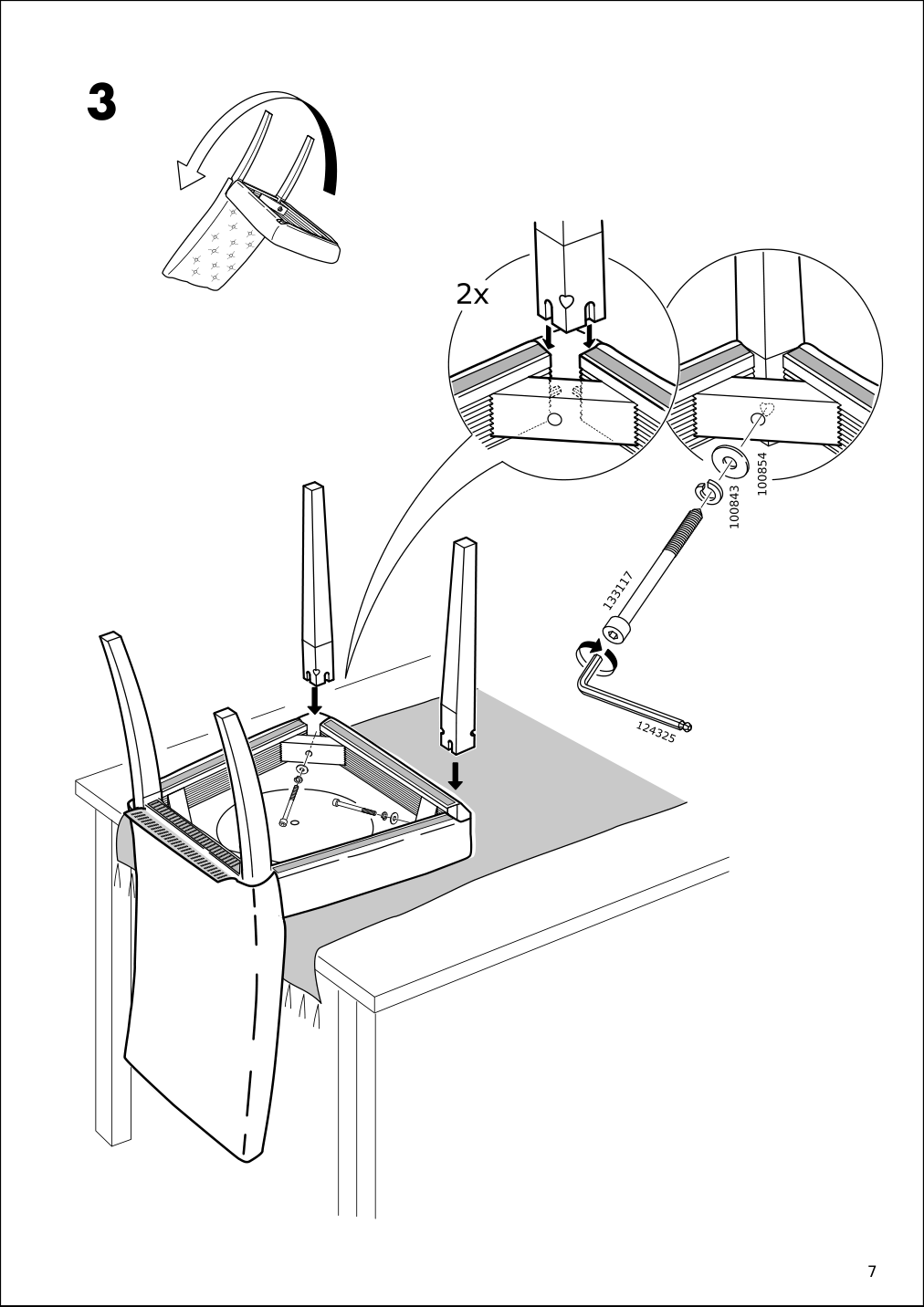 Assembly instructions for IKEA Hansolle chair black brown | Page 7 - IKEA HANSOLLE chair 104.496.07