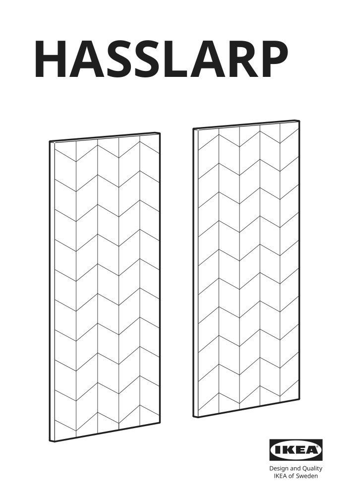 Assembly instructions for IKEA Hasslarp door brown left handed patterned | Page 1 - IKEA SEKTION wall cabinet 294.587.72