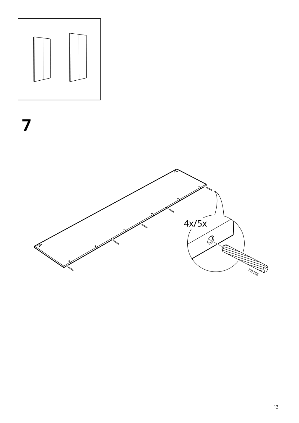 Assembly instructions for IKEA Hasvik pair of sliding doors beige | Page 13 - IKEA PAX / HASVIK wardrobe 394.899.33