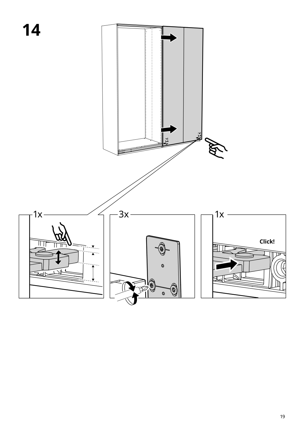 Assembly instructions for IKEA Hasvik pair of sliding doors beige | Page 19 - IKEA PAX / HASVIK wardrobe 394.899.33