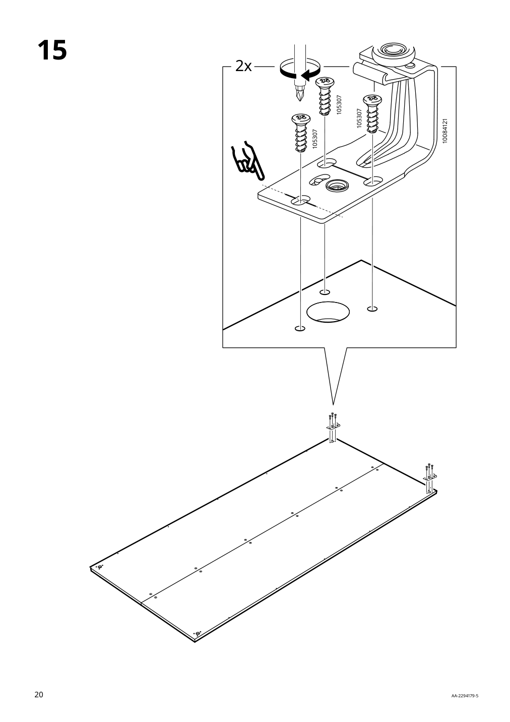 Assembly instructions for IKEA Hasvik pair of sliding doors beige | Page 20 - IKEA PAX / HASVIK wardrobe 394.899.33