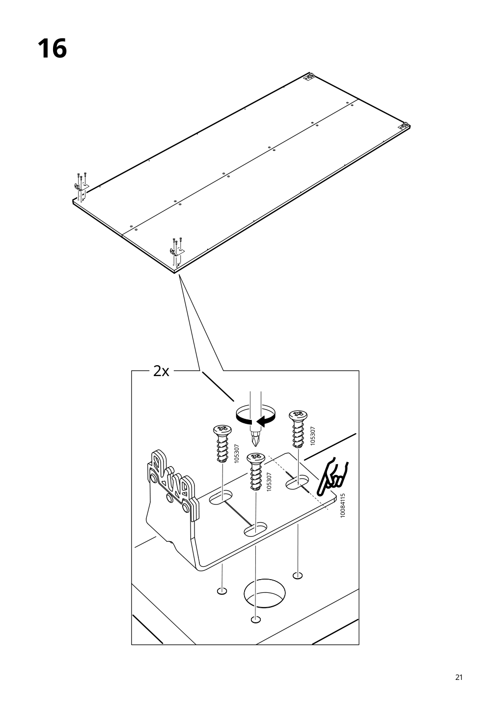 Assembly instructions for IKEA Hasvik pair of sliding doors beige | Page 21 - IKEA PAX / HASVIK wardrobe 394.899.33