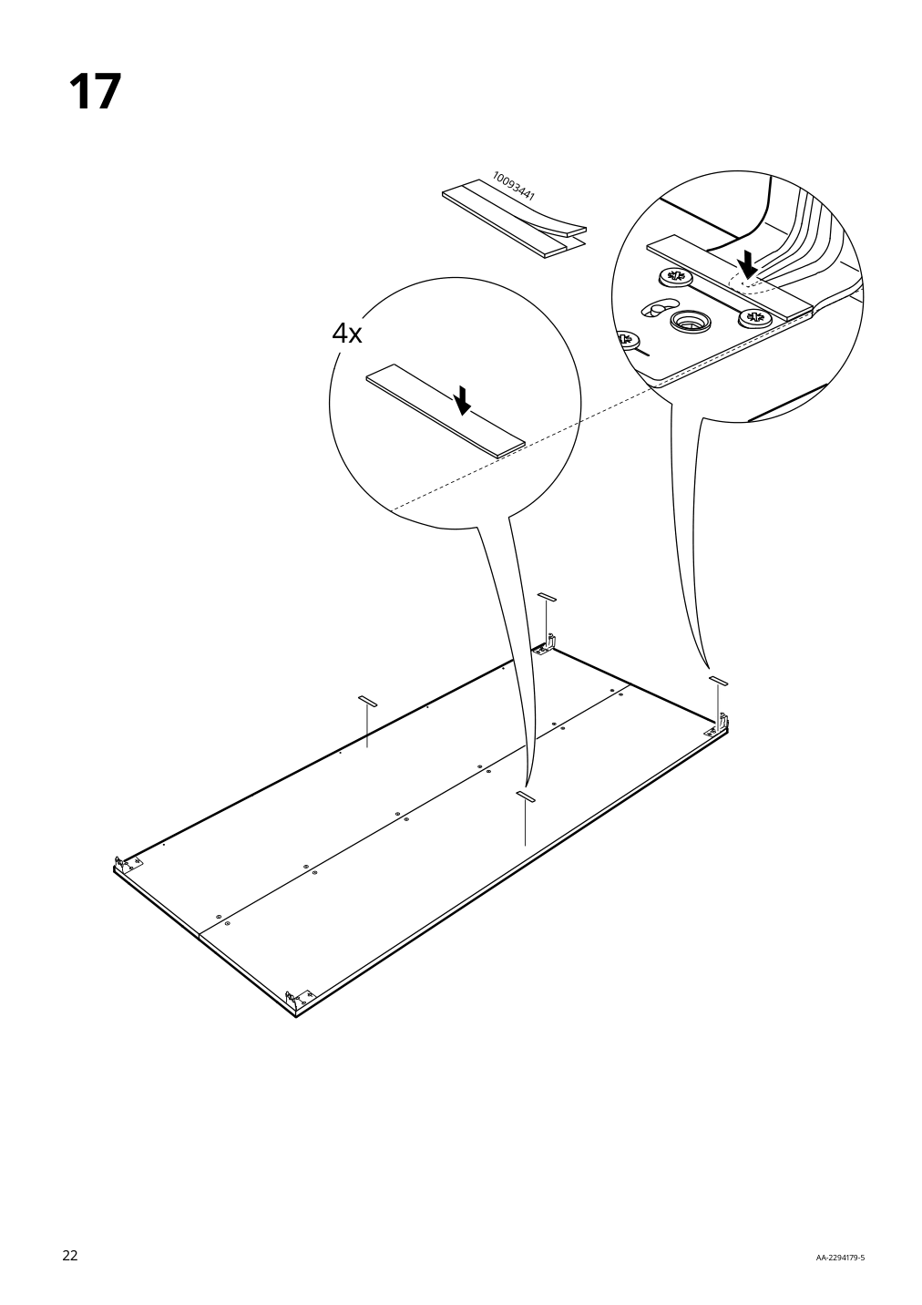 Assembly instructions for IKEA Hasvik pair of sliding doors beige | Page 22 - IKEA PAX / HASVIK wardrobe 394.899.33