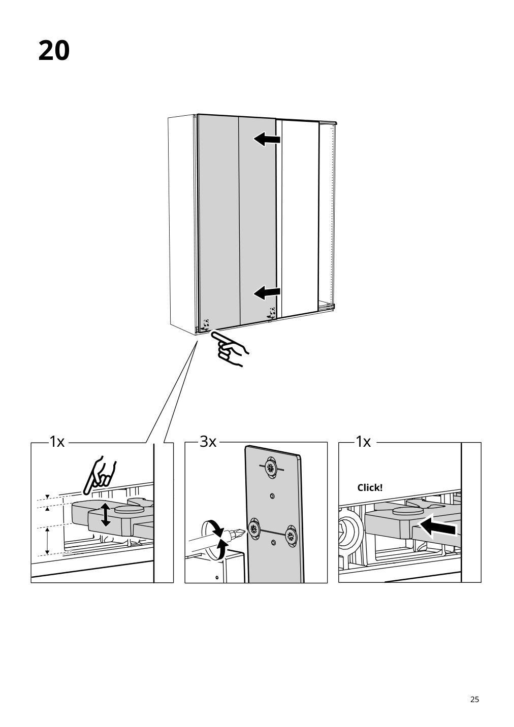 Assembly instructions for IKEA Hasvik pair of sliding doors beige | Page 25 - IKEA PAX / HASVIK wardrobe 394.899.33