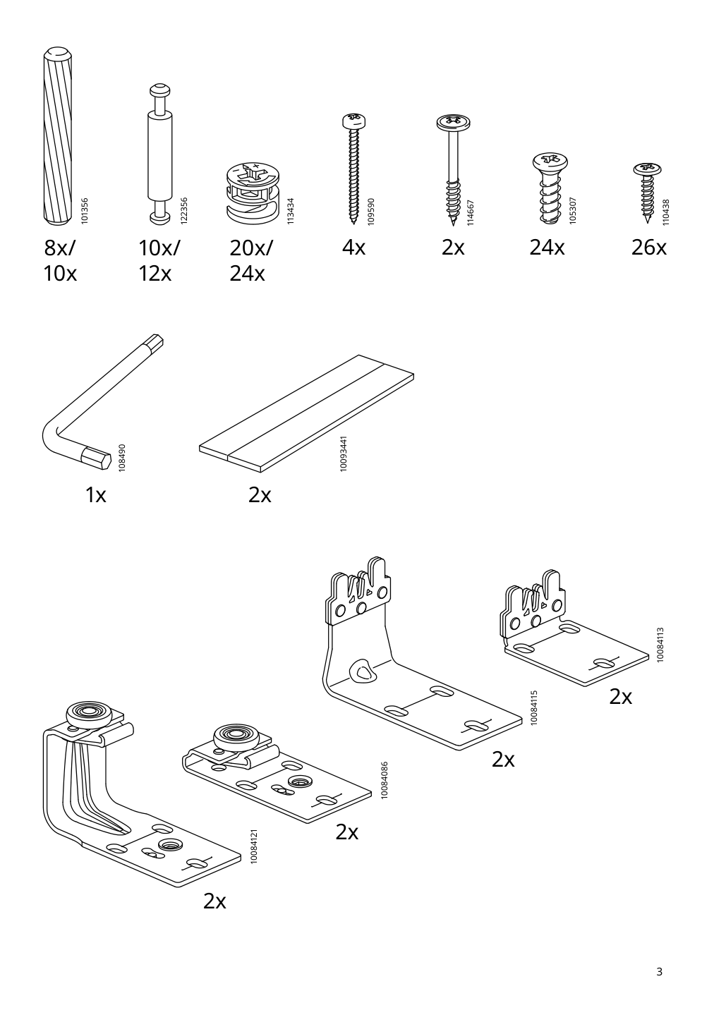 Assembly instructions for IKEA Hasvik pair of sliding doors beige | Page 3 - IKEA PAX / HASVIK wardrobe 394.899.33