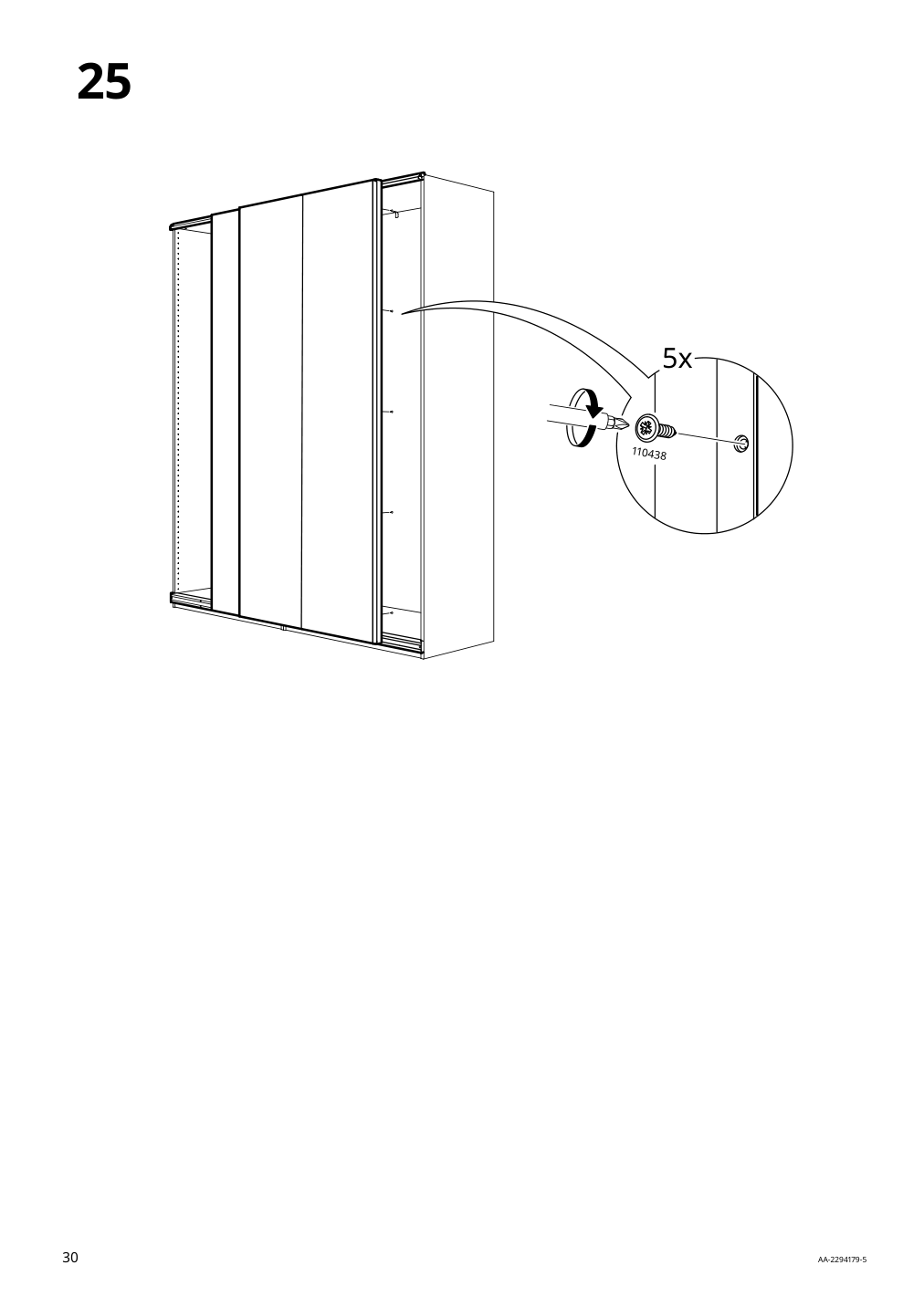 Assembly instructions for IKEA Hasvik pair of sliding doors beige | Page 30 - IKEA PAX / HASVIK wardrobe 394.899.33