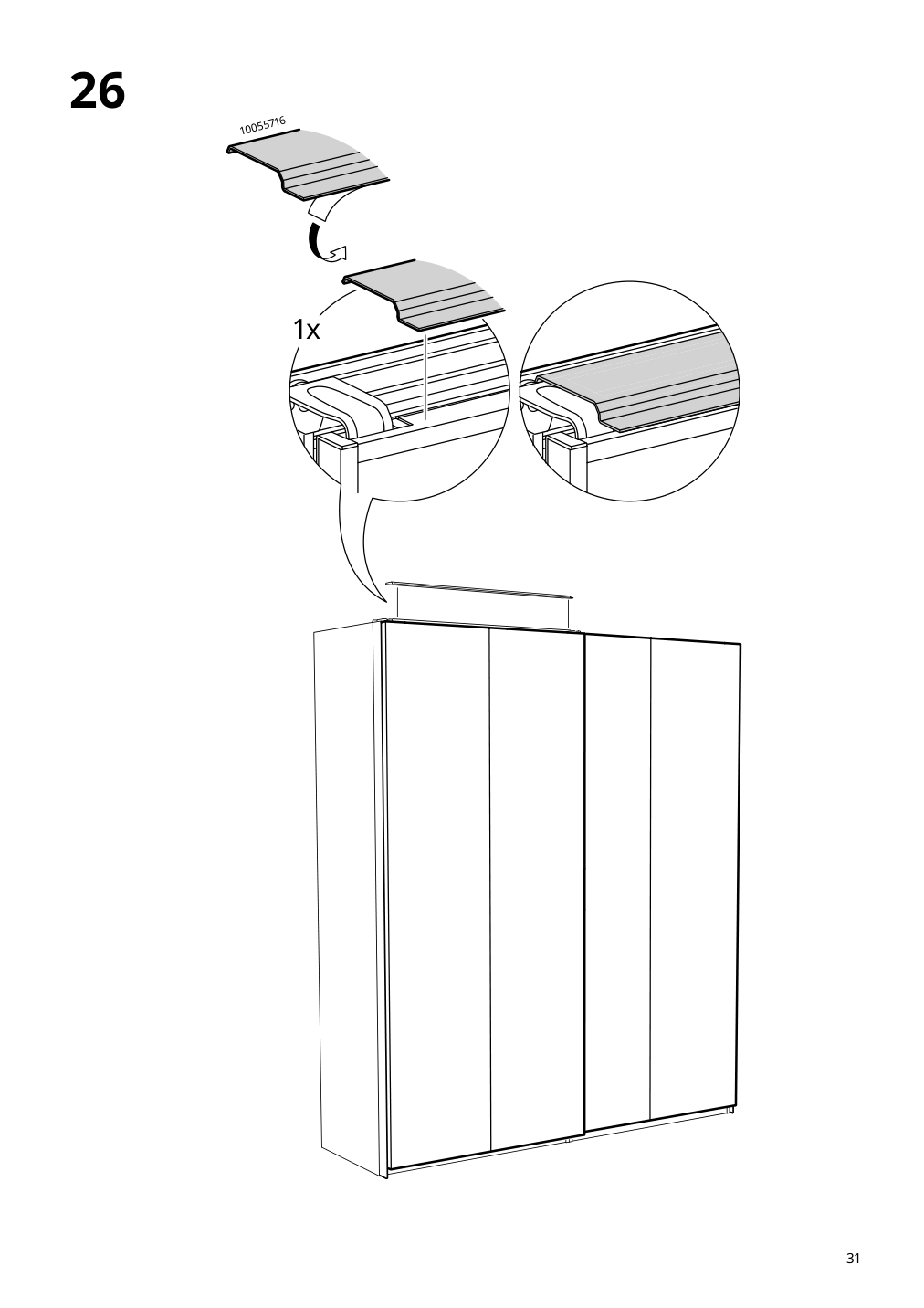 Assembly instructions for IKEA Hasvik pair of sliding doors beige | Page 31 - IKEA PAX / HASVIK wardrobe 394.899.33