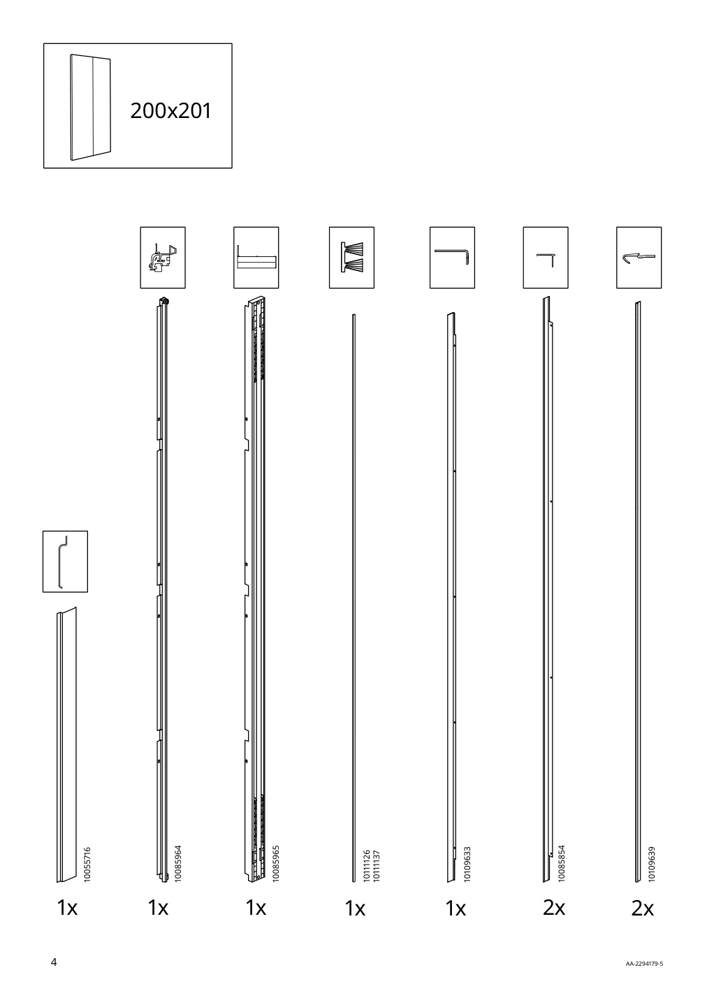 Assembly instructions for IKEA Hasvik pair of sliding doors beige | Page 4 - IKEA PAX / HASVIK wardrobe 394.899.33