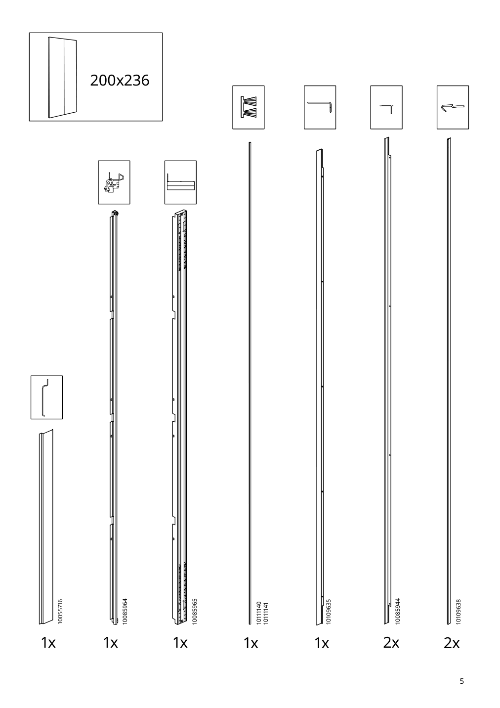 Assembly instructions for IKEA Hasvik pair of sliding doors beige | Page 5 - IKEA PAX / HASVIK wardrobe 394.899.33