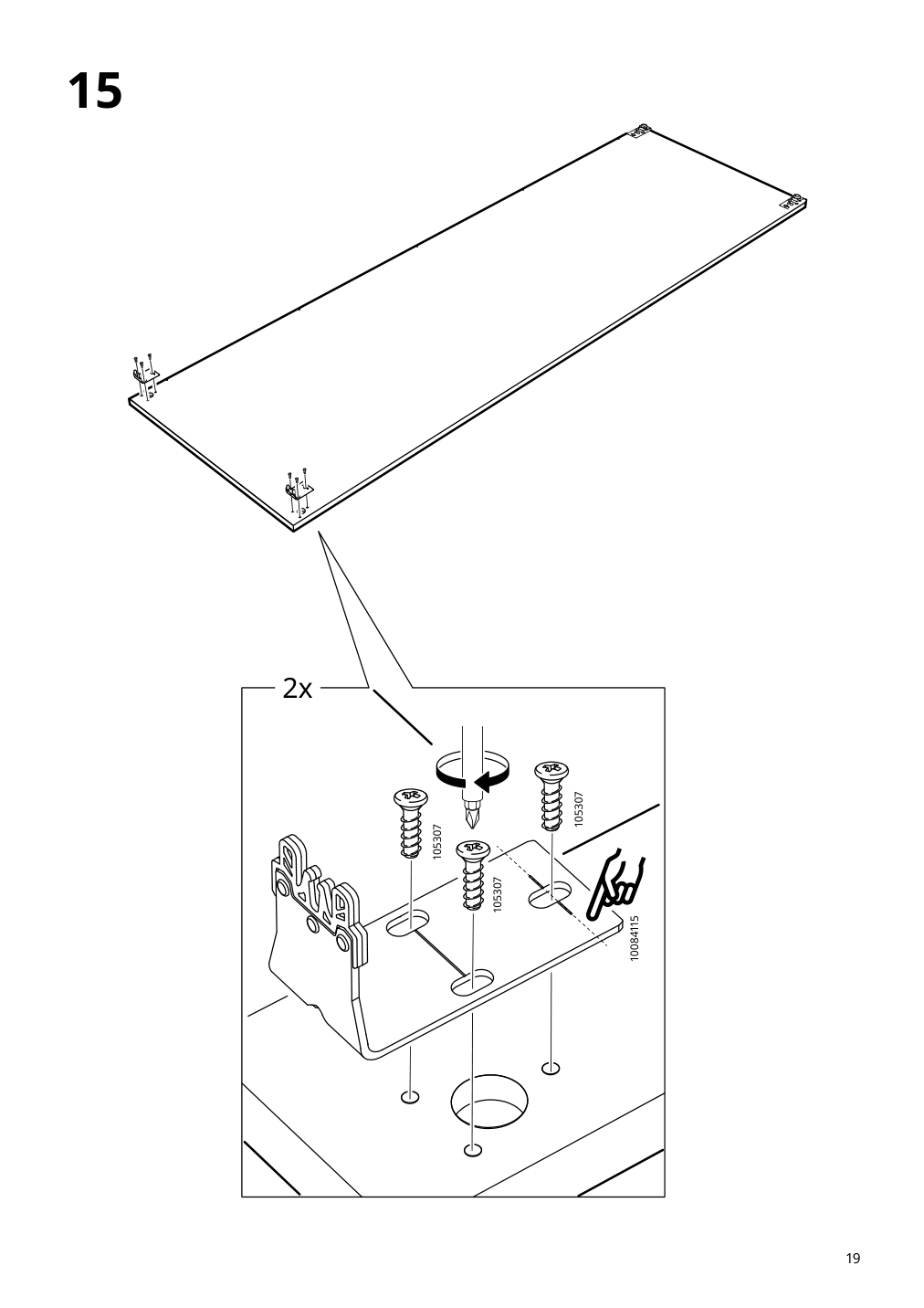 Assembly instructions for IKEA Hasvik pair of sliding doors white | Page 19 - IKEA PAX / HASVIK wardrobe combination 295.009.69