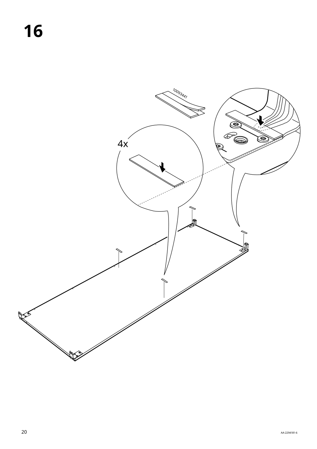 Assembly instructions for IKEA Hasvik pair of sliding doors white | Page 20 - IKEA PAX / HASVIK wardrobe combination 295.009.69