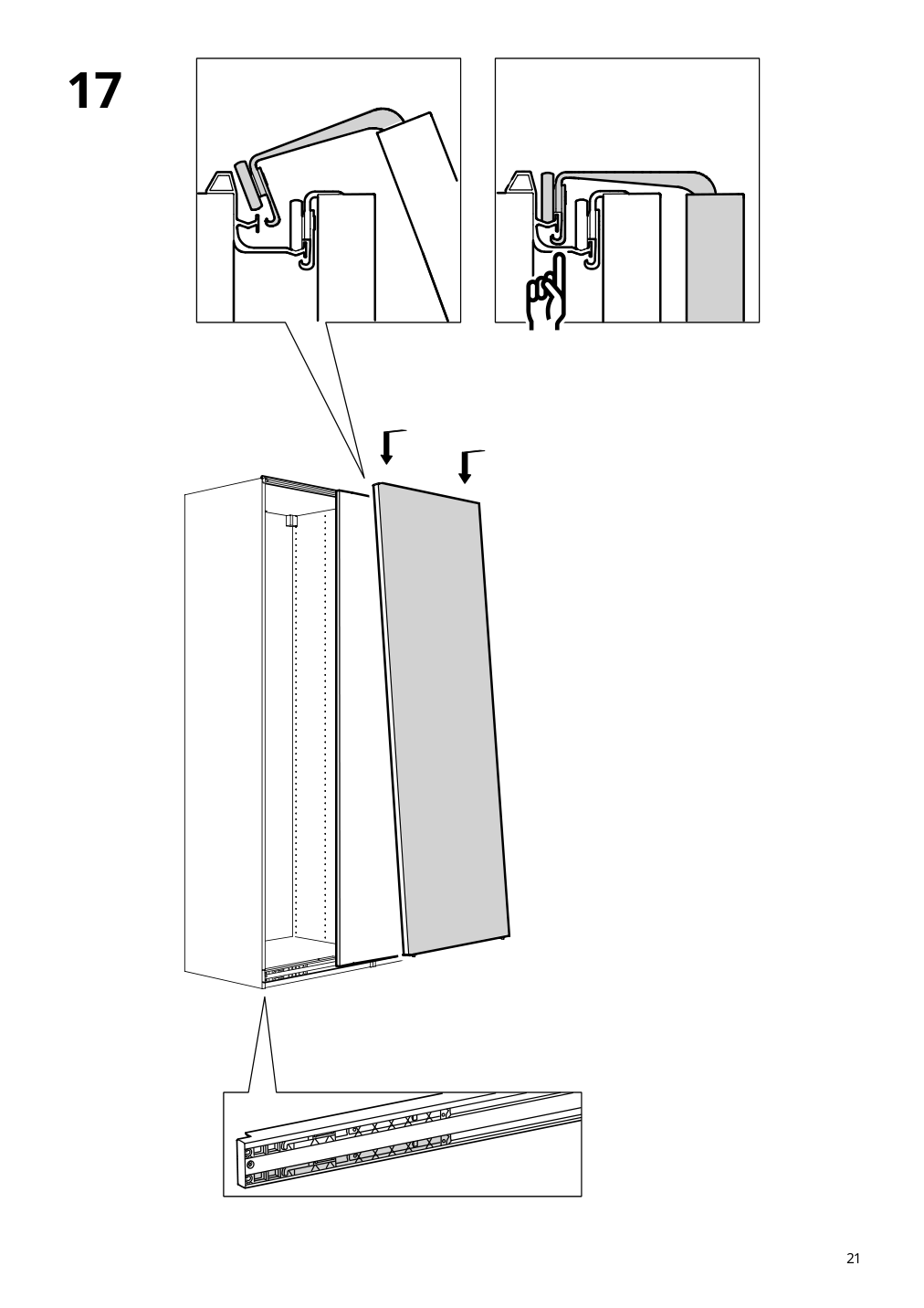 Assembly instructions for IKEA Hasvik pair of sliding doors white | Page 21 - IKEA PAX / HASVIK wardrobe combination 295.009.69