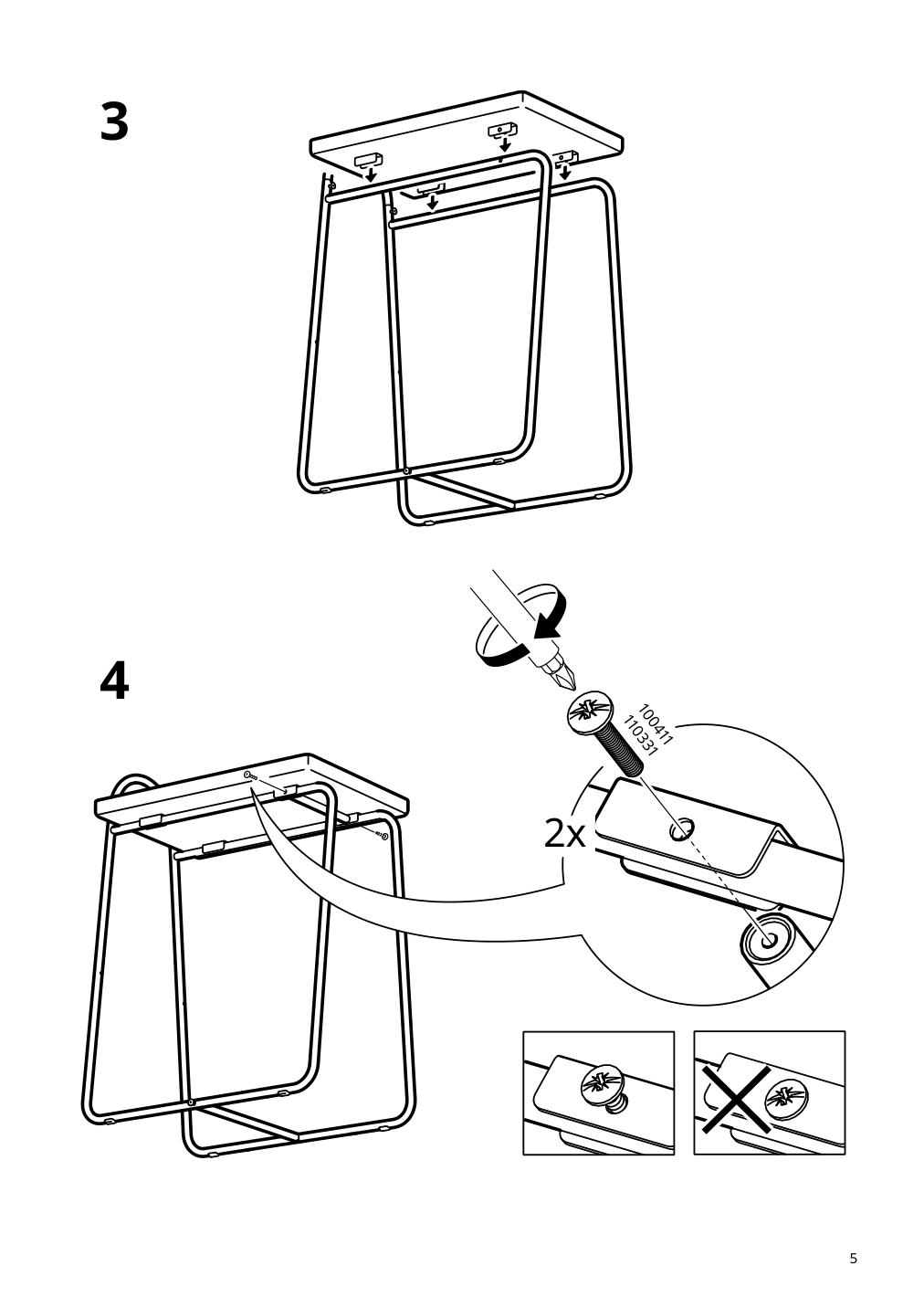 Assembly instructions for IKEA Hattasen bedside table shelf unit black | Page 5 - IKEA HATTÅSEN bedside table/shelf unit 405.692.31