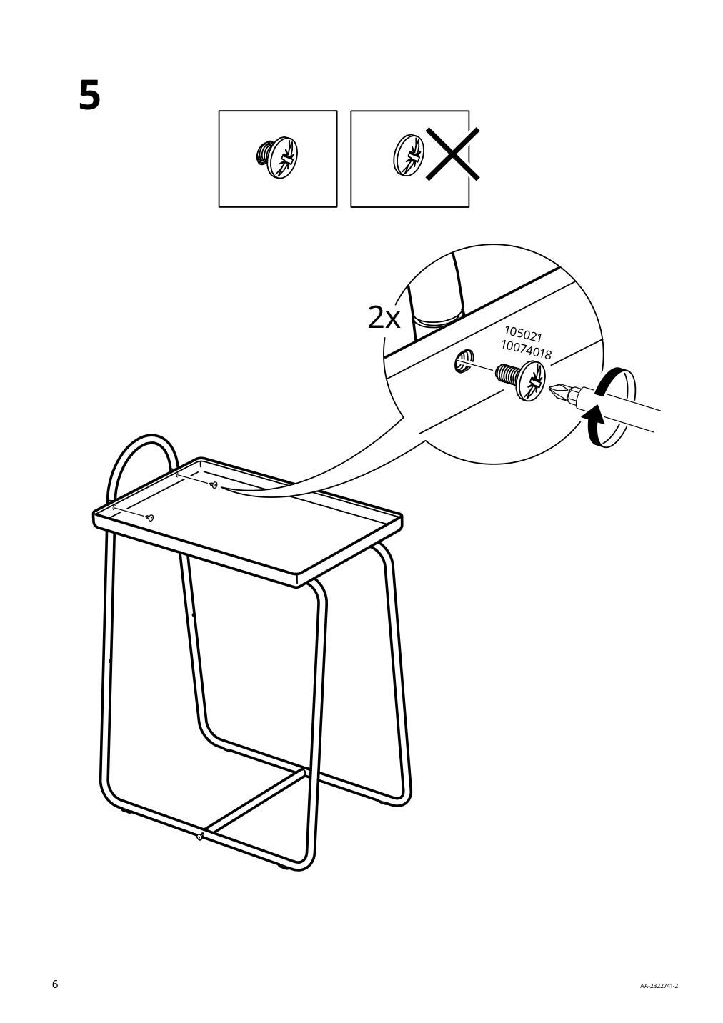 Assembly instructions for IKEA Hattasen bedside table shelf unit white | Page 6 - IKEA HATTÅSEN bedside table/shelf unit 805.692.34