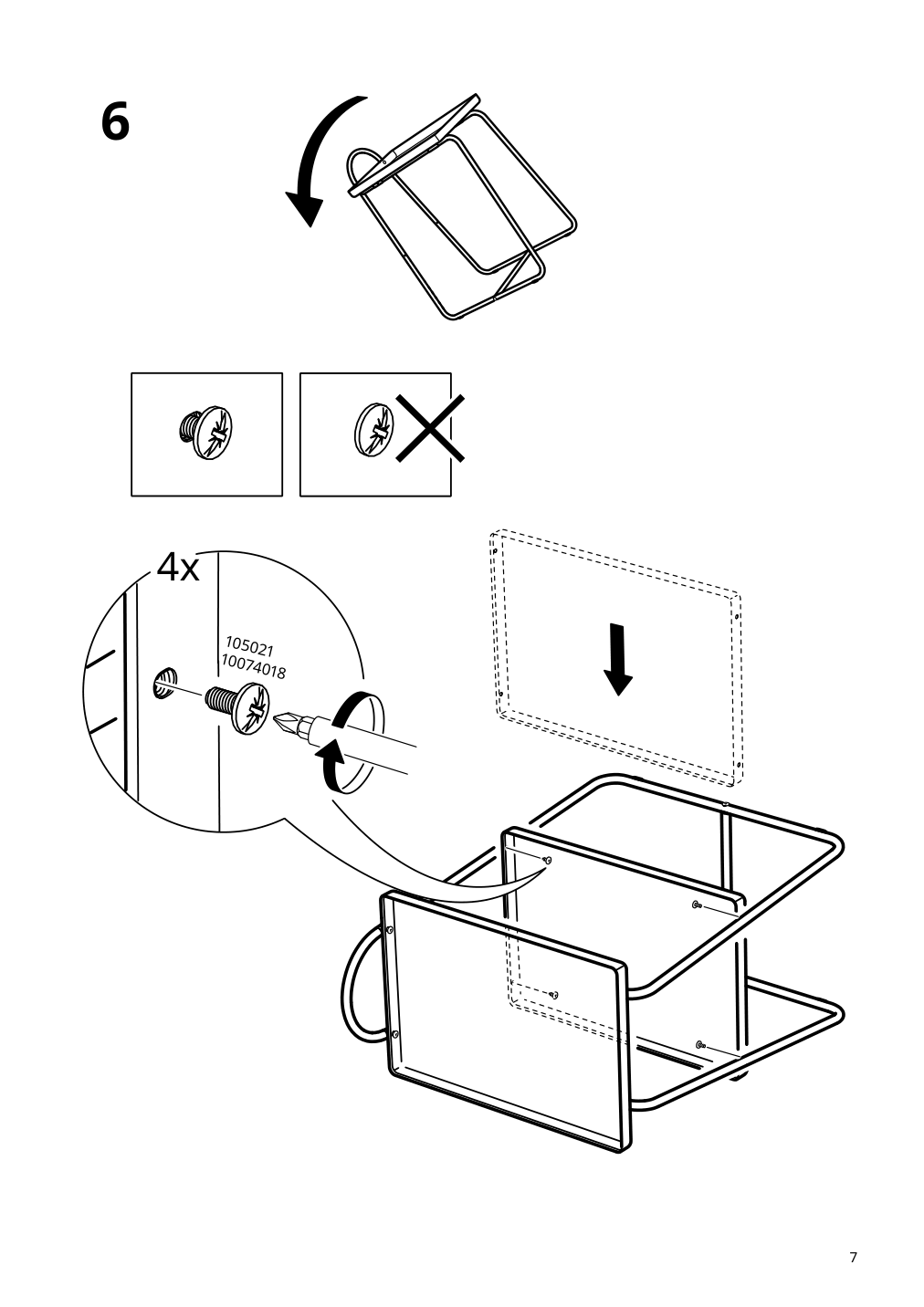 Assembly instructions for IKEA Hattasen bedside table shelf unit white | Page 7 - IKEA HATTÅSEN bedside table/shelf unit 805.692.34