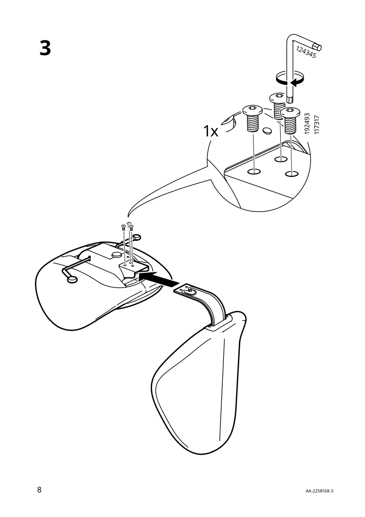 Assembly instructions for IKEA Hattefjaell office chair with armrests smidig black black | Page 8 - IKEA HATTEFJÄLL office chair with armrests 505.389.65