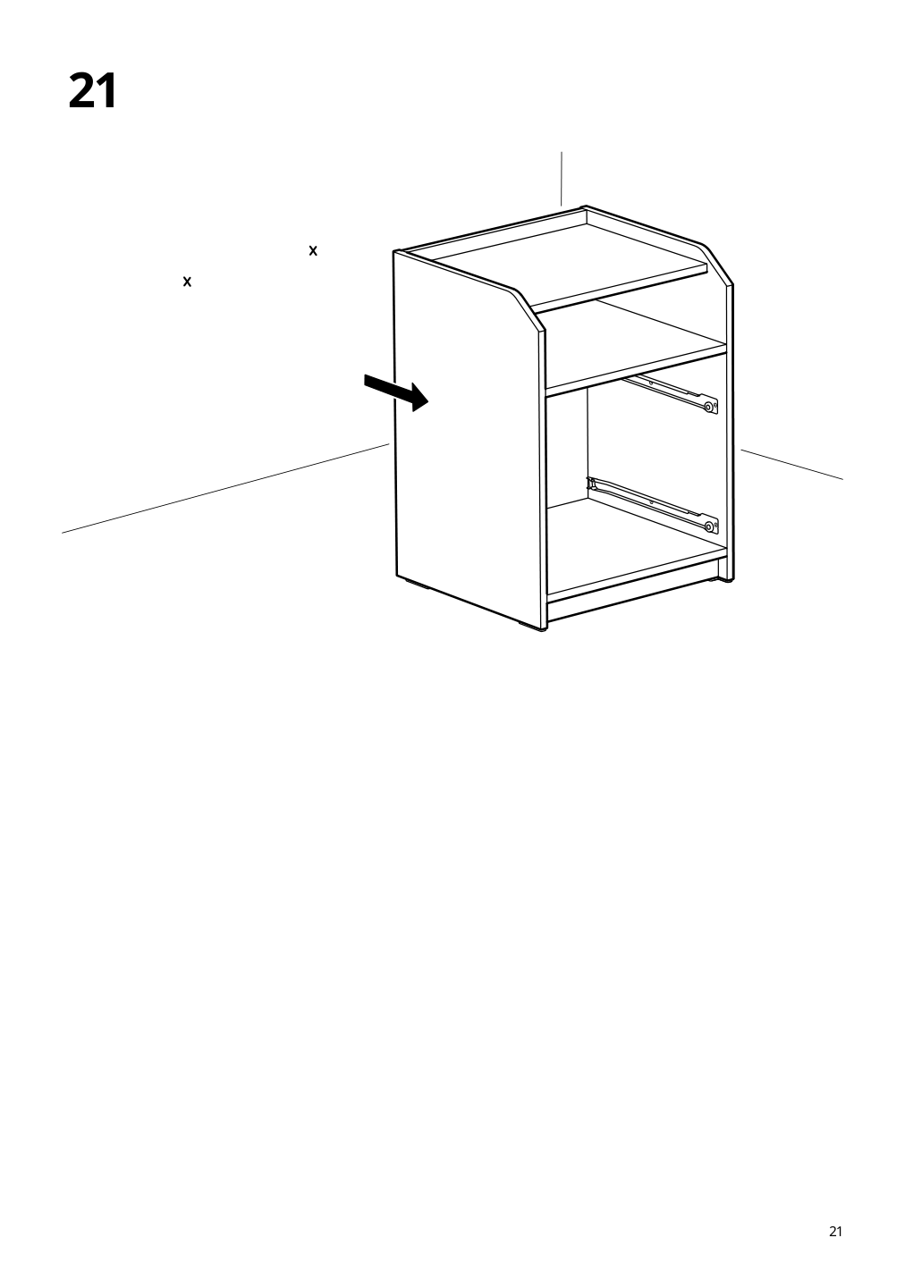 Assembly instructions for IKEA Hauga 2 drawer chest white | Page 21 - IKEA HAUGA 2-drawer chest 105.728.24