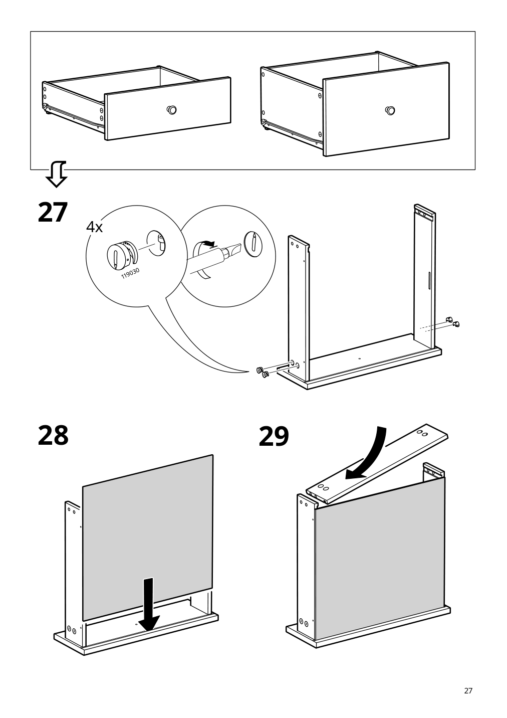 Assembly instructions for IKEA Hauga 2 drawer chest white | Page 27 - IKEA HAUGA 2-drawer chest 105.728.24