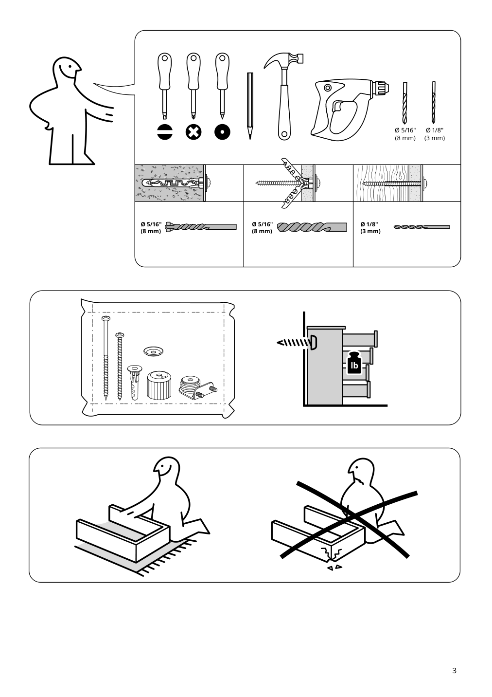 Assembly instructions for IKEA Hauga 2 drawer chest white | Page 3 - IKEA HAUGA 2-drawer chest 105.728.24