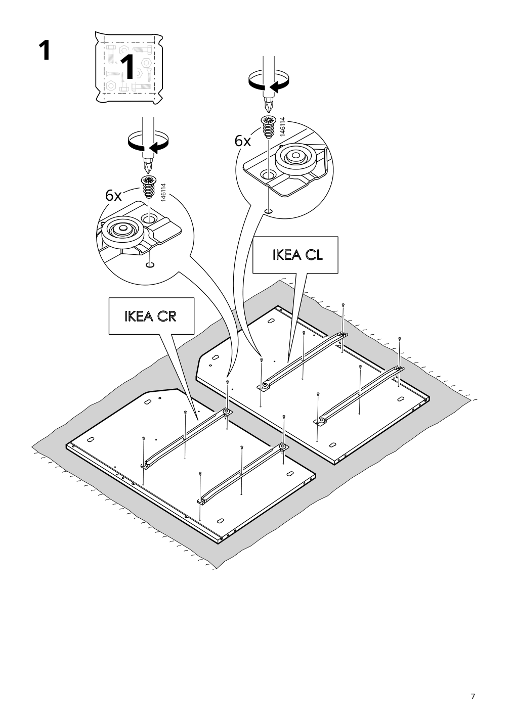 Assembly instructions for IKEA Hauga 2 drawer chest white | Page 7 - IKEA HAUGA 2-drawer chest 105.728.24