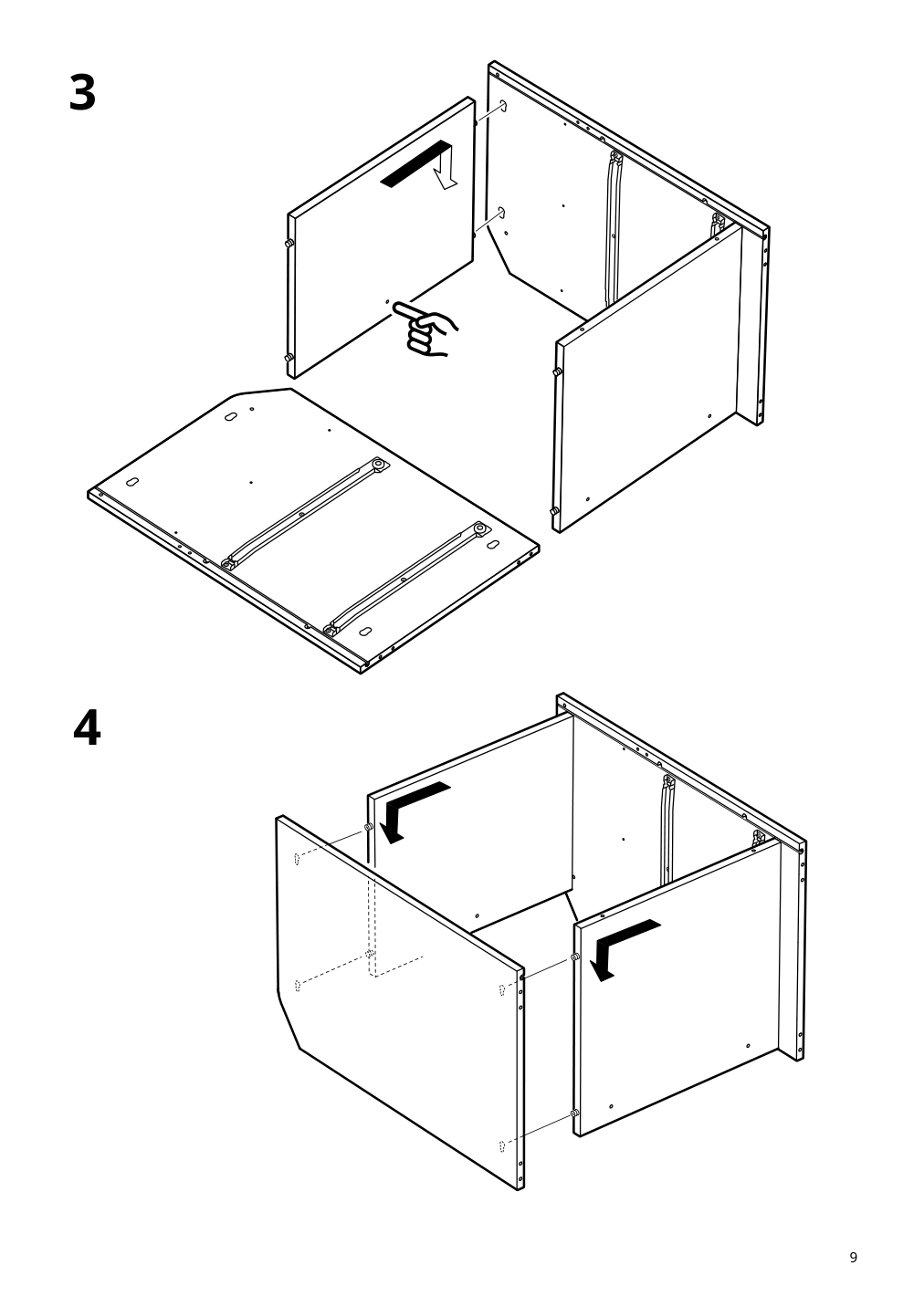 Assembly instructions for IKEA Hauga 2 drawer chest white | Page 9 - IKEA HAUGA 2-drawer chest 105.728.24