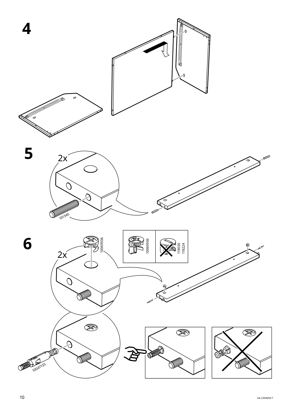 Assembly instructions for IKEA Hauga 4 drawer chest white | Page 10 - IKEA HAUGA storage combination with drawers 595.478.85