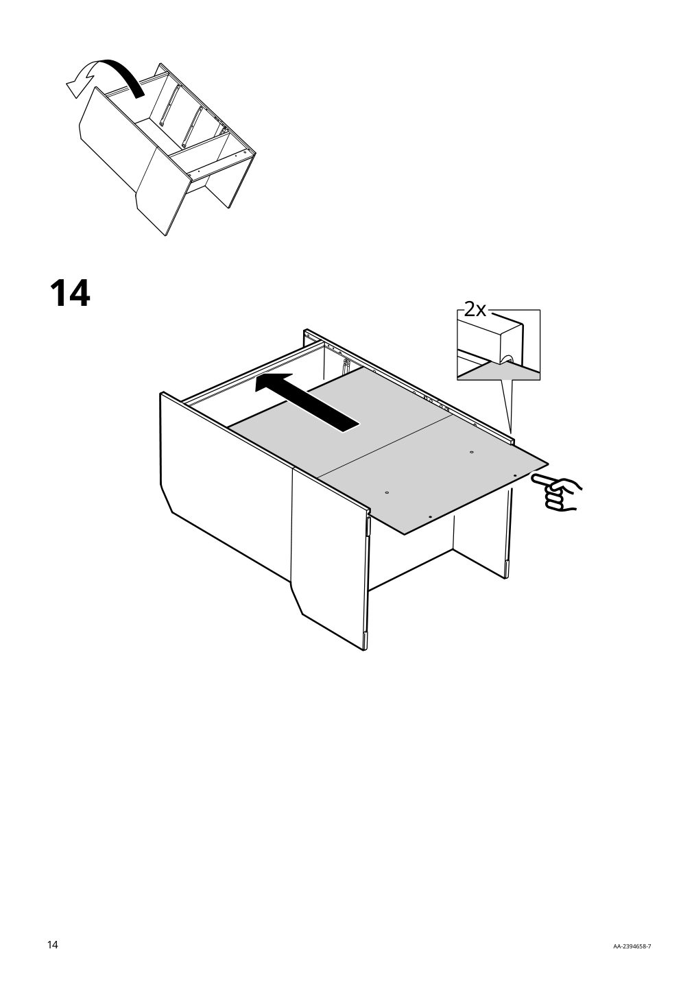 Assembly instructions for IKEA Hauga 4 drawer chest white | Page 14 - IKEA HAUGA storage combination with drawers 595.478.85