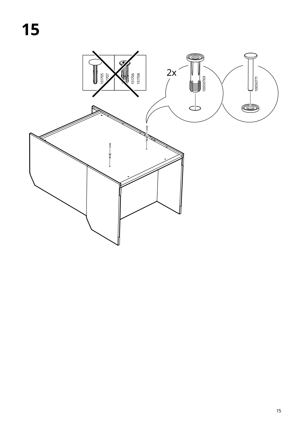 Assembly instructions for IKEA Hauga 4 drawer chest white | Page 15 - IKEA HAUGA storage combination with drawers 595.478.85