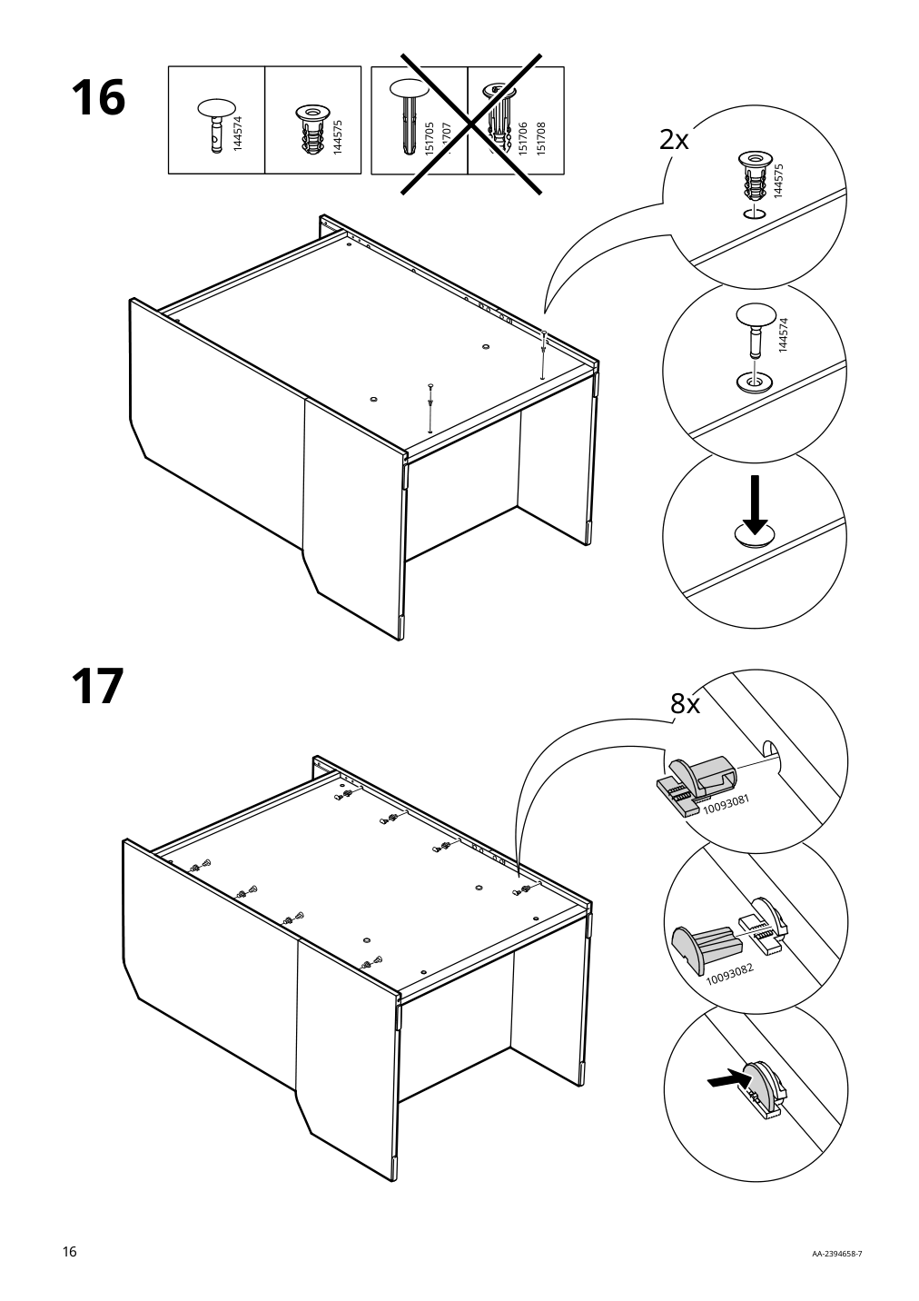 Assembly instructions for IKEA Hauga 4 drawer chest white | Page 16 - IKEA HAUGA storage combination with drawers 595.478.85