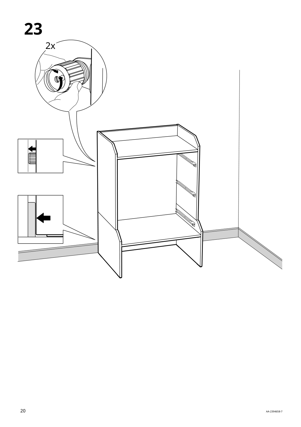 Assembly instructions for IKEA Hauga 4 drawer chest white | Page 20 - IKEA HAUGA storage combination with drawers 595.478.85