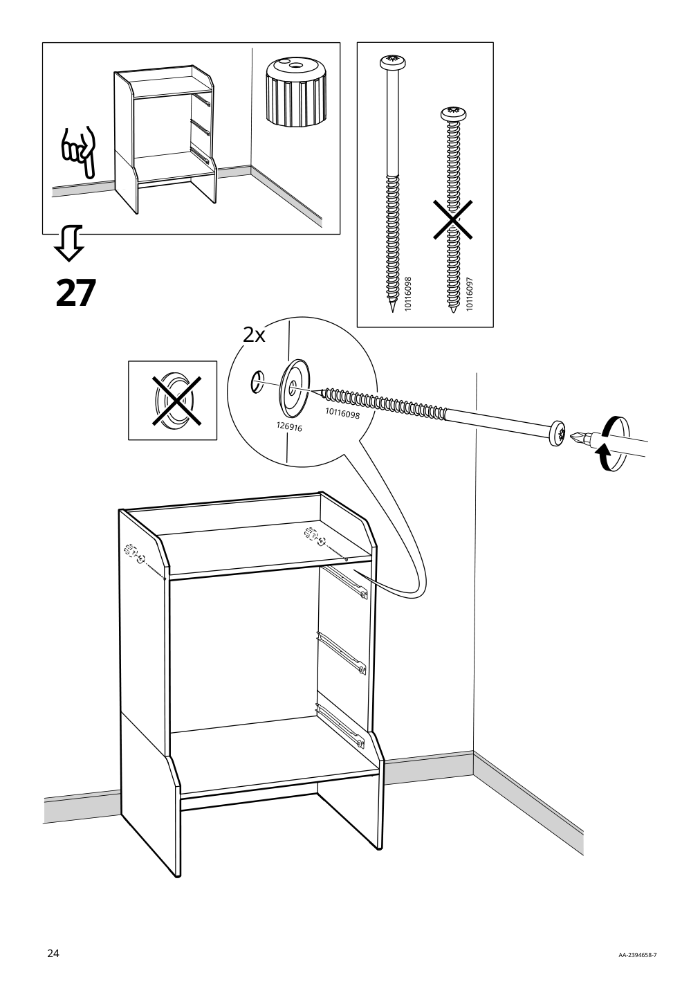 Assembly instructions for IKEA Hauga 4 drawer chest white | Page 24 - IKEA HAUGA storage combination with drawers 595.478.85