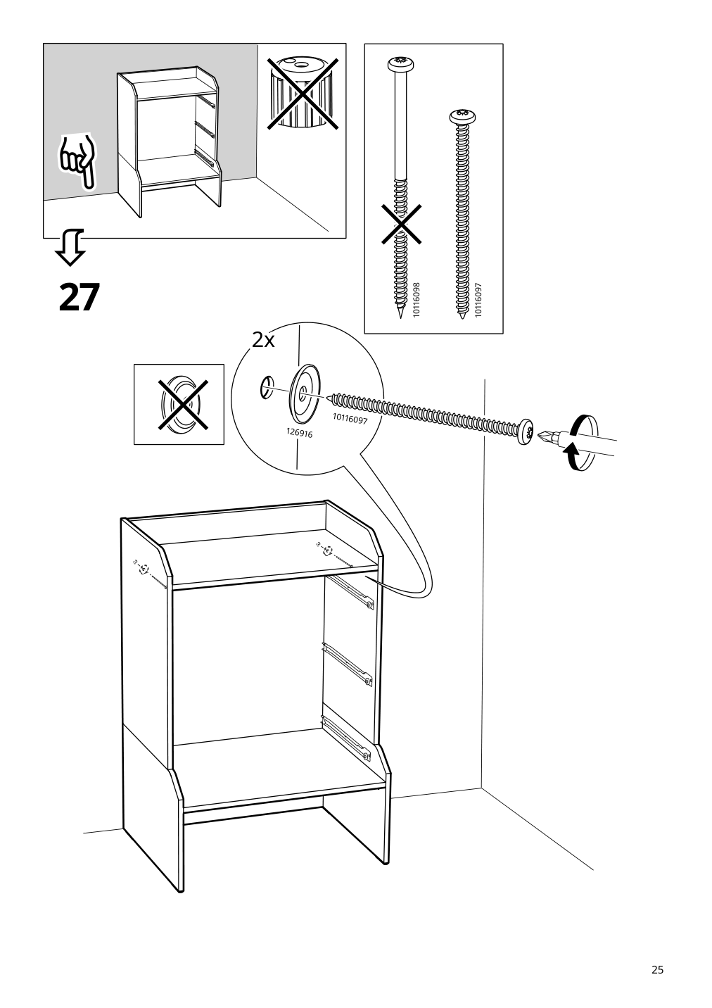 Assembly instructions for IKEA Hauga 4 drawer chest white | Page 25 - IKEA HAUGA storage combination with drawers 595.478.85