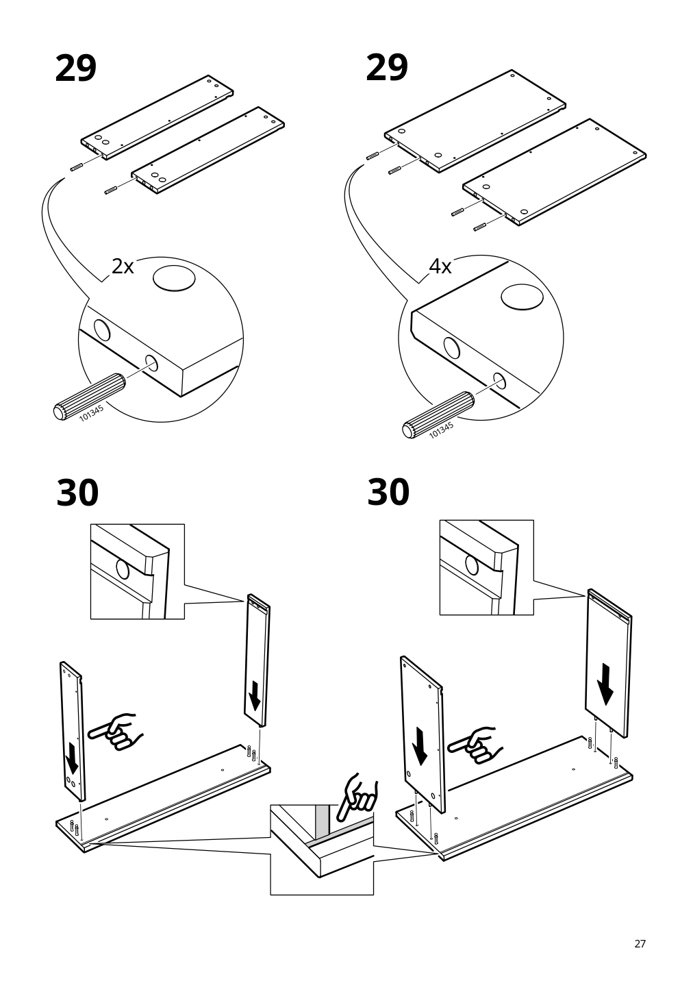 Assembly instructions for IKEA Hauga 4 drawer chest white | Page 27 - IKEA HAUGA storage combination with drawers 595.478.85