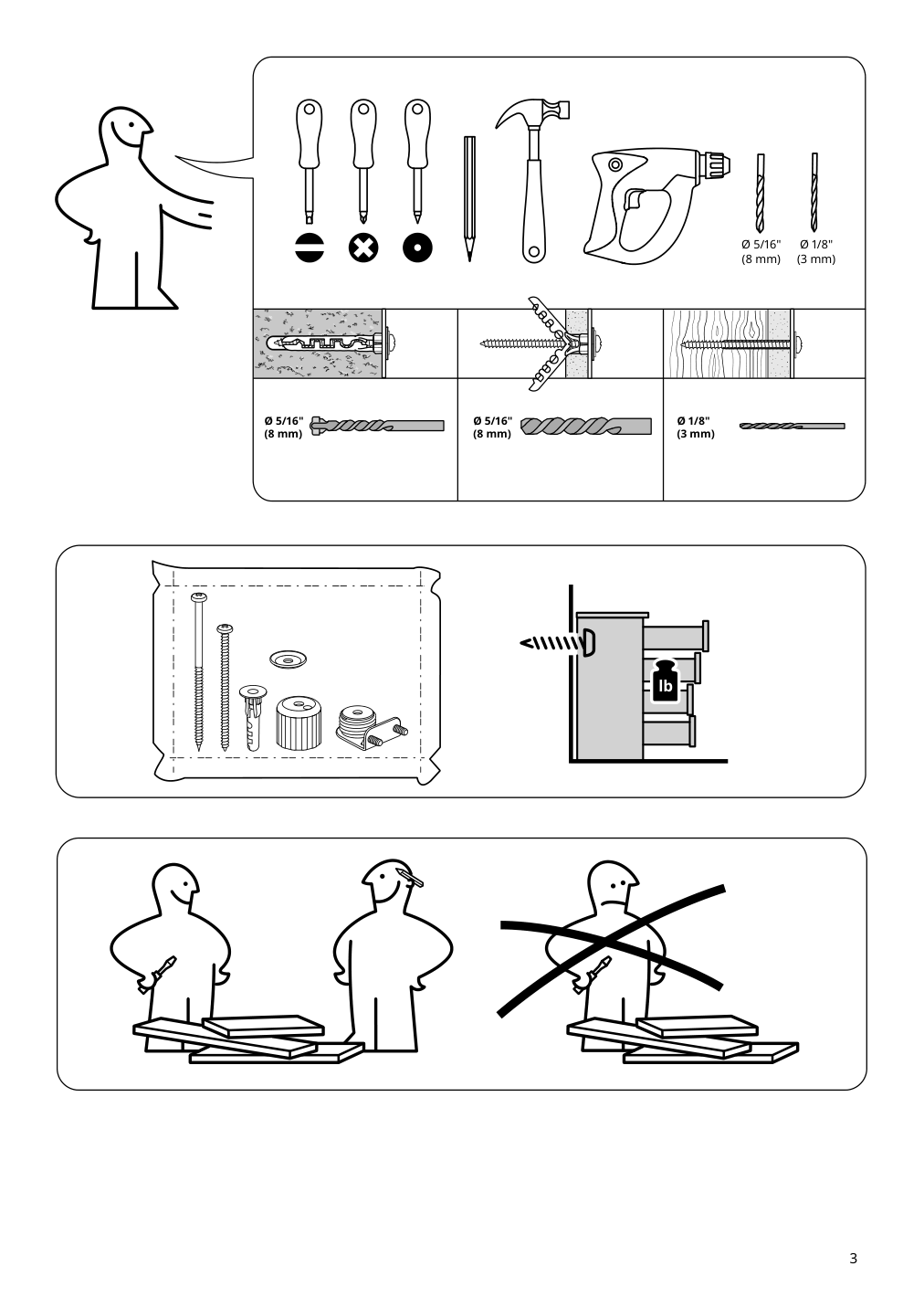 Assembly instructions for IKEA Hauga 4 drawer chest white | Page 3 - IKEA HAUGA storage combination with drawers 595.478.85