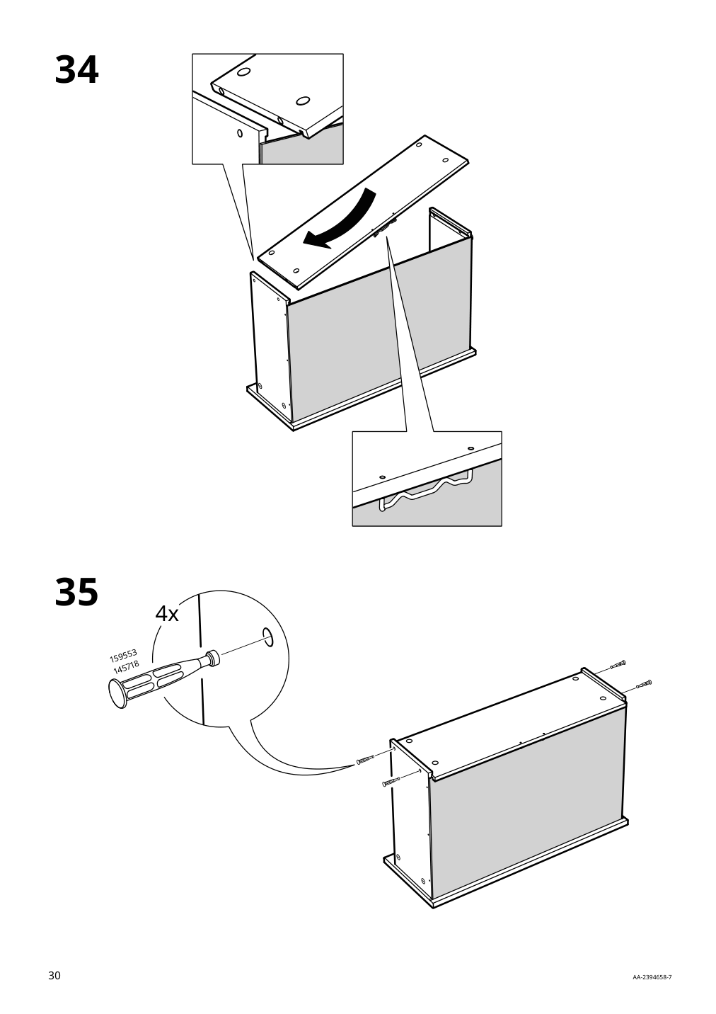 Assembly instructions for IKEA Hauga 4 drawer chest white | Page 30 - IKEA HAUGA storage combination with drawers 595.478.85