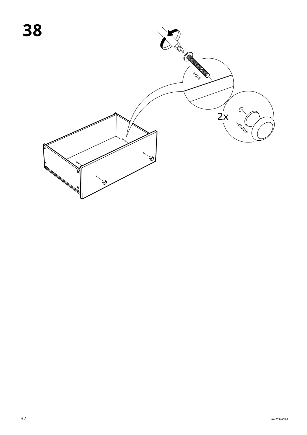 Assembly instructions for IKEA Hauga 4 drawer chest white | Page 32 - IKEA HAUGA storage combination with drawers 595.478.85