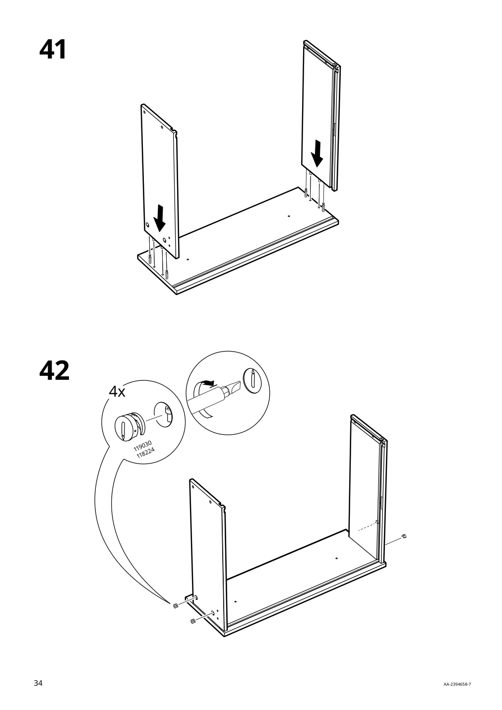 Assembly instructions for IKEA Hauga 4 drawer chest white | Page 34 - IKEA HAUGA storage combination with drawers 595.478.85