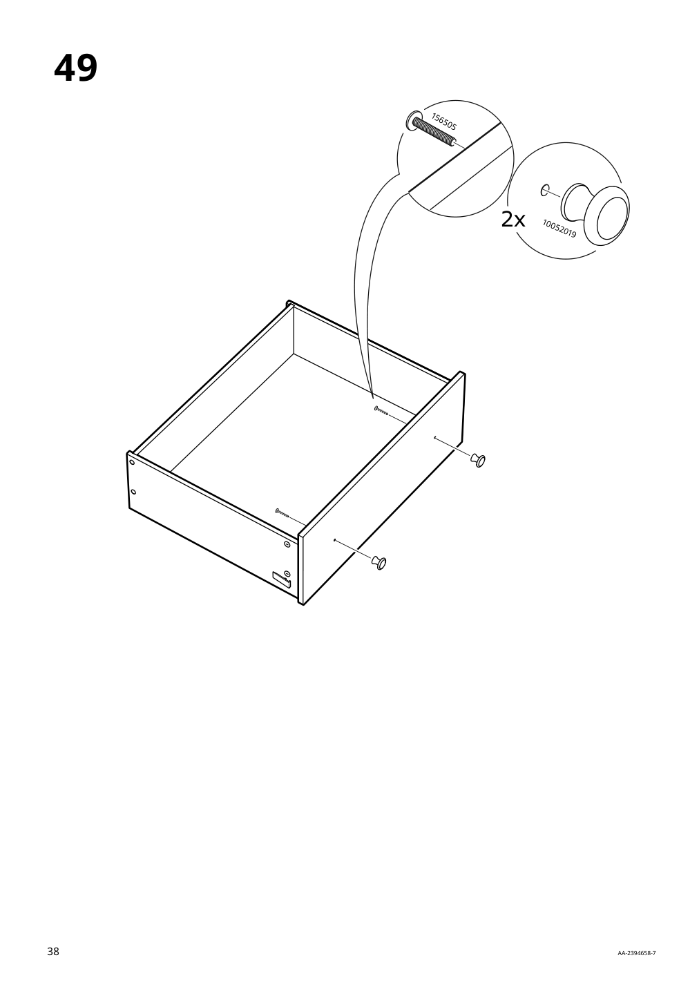 Assembly instructions for IKEA Hauga 4 drawer chest white | Page 38 - IKEA HAUGA storage combination with drawers 595.478.85