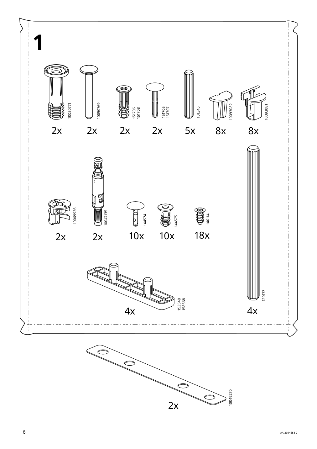 Assembly instructions for IKEA Hauga 4 drawer chest white | Page 6 - IKEA HAUGA storage combination with drawers 595.478.85