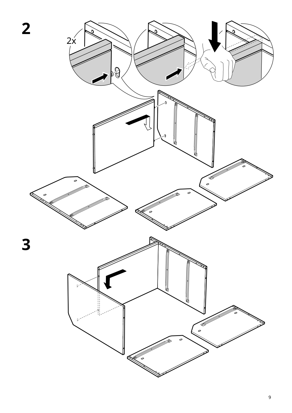 Assembly instructions for IKEA Hauga 4 drawer chest white | Page 9 - IKEA HAUGA storage combination with drawers 595.478.85