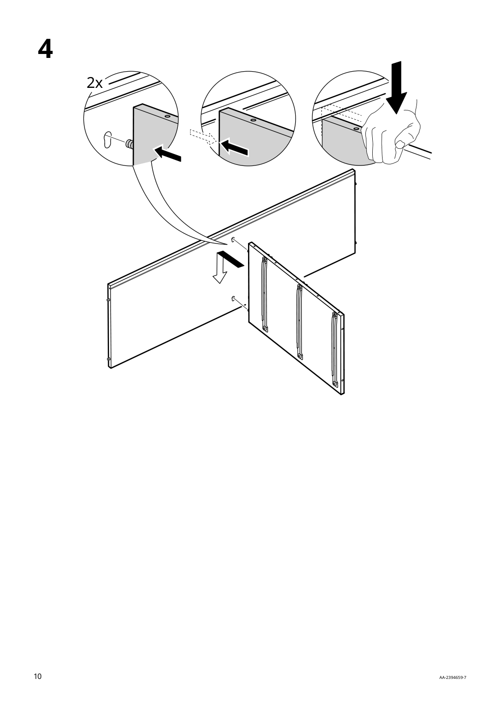 Assembly instructions for IKEA Hauga 8 drawer dresser white | Page 10 - IKEA HAUGA 8-drawer dresser 305.728.23