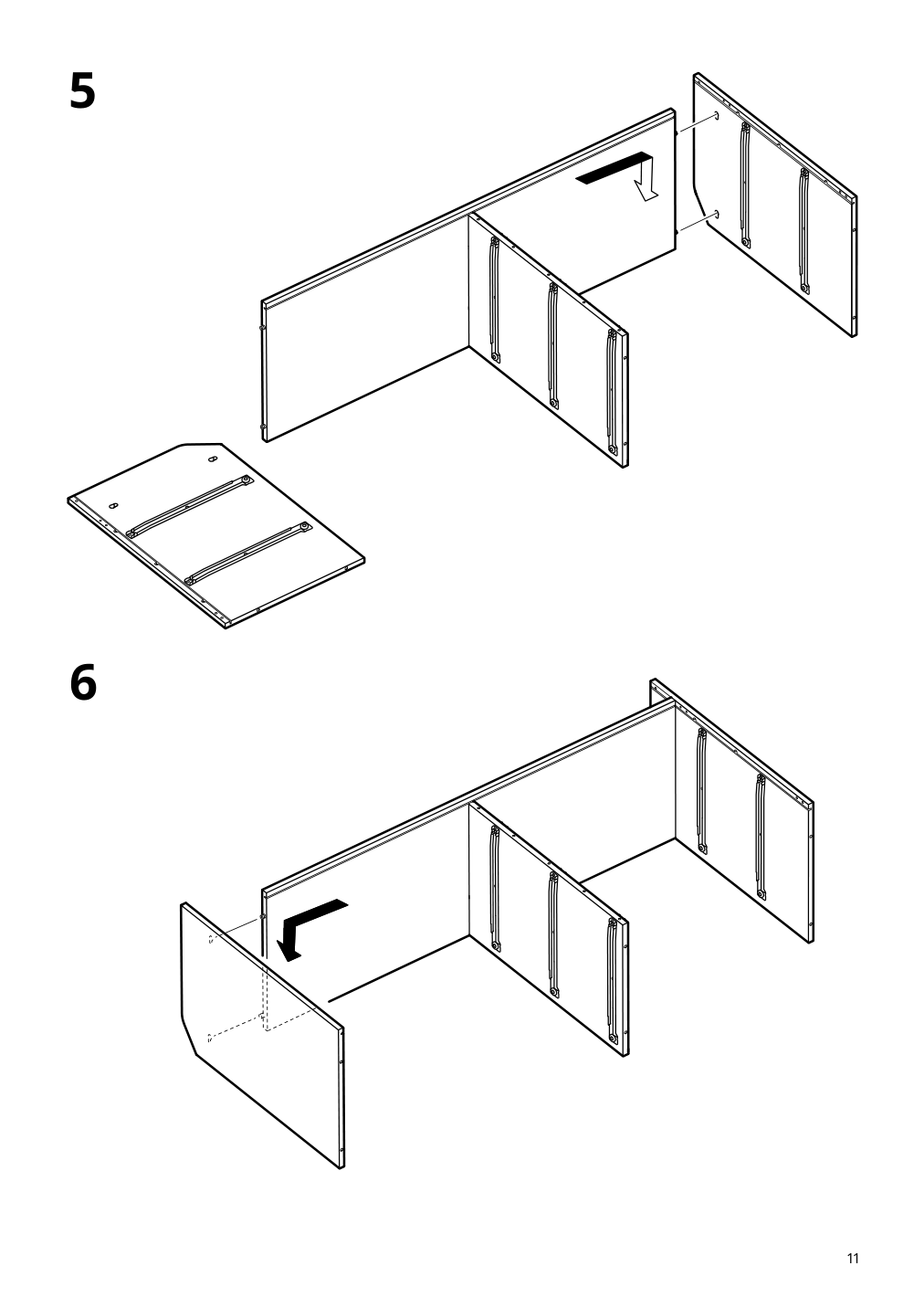 Assembly instructions for IKEA Hauga 8 drawer dresser white | Page 11 - IKEA HAUGA 8-drawer dresser 305.728.23