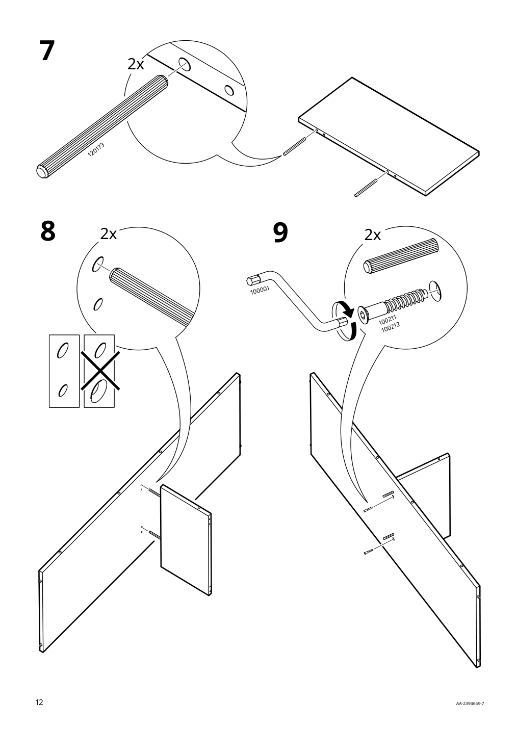 Assembly instructions for IKEA Hauga 8 drawer dresser white | Page 12 - IKEA HAUGA 8-drawer dresser 305.728.23