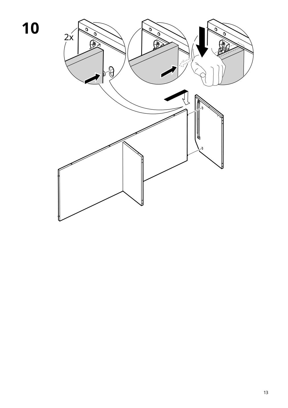 Assembly instructions for IKEA Hauga 8 drawer dresser white | Page 13 - IKEA HAUGA 8-drawer dresser 305.728.23